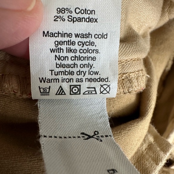 J. Crew Andie Khaki Chino Pants Cotton Tan with Red Piping Trim Size 2 - Picture 10 of 13